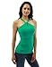 PattyBoutik Women Halter Twist Keyhole Empire Waist Blouse (Green Small)