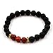 JSPOYOU Promotions Women Men Agate Lava Stone Transport Bead Bracelet Tibet Charm Bracelets (Red)