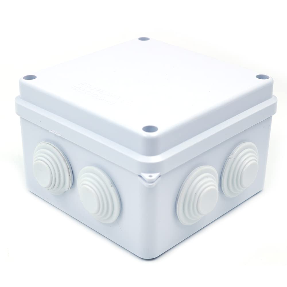 Tiardey ABS Waterproof Junction Box,IP65 Dustproof Weatherproof,Outdoor Cable Enclosure Junction Boxes for Cable Boxes - 100 * 100 * 70 mm