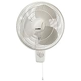 Lasko 16 Inch Oscillating 3 Speed 3 Blade Pull Cord Wall Mount Fan | 3016