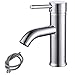 KES cUPC NSF Certified Brass Modern Bathroom Sink Faucet Single Handle Wash Basin Faucet Lavatory Tap Lead-Free Brass Polished Chrome,L3100ALF-CH