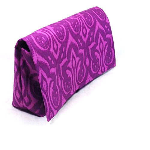 Coupon Organizer Holder Wallet Purse Purple Ikat Damask fabric