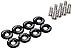 7th Gear Racing Premium Billet Aluminum Beauty Fender / Bumper / Bolt & Washer Engine Bay Dress Up Kit 8 Piece set (RED)