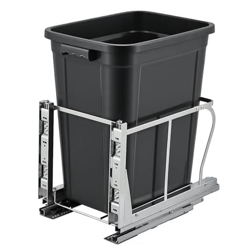 Garvee 10 Gal Pull Out Trash Can Under Cabinet, Heavy Duty Under Sink Garbage C…