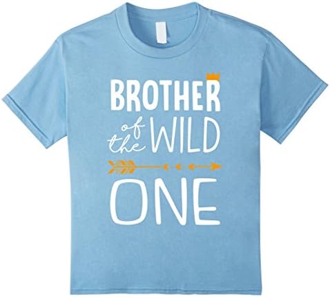 Kids Cute Brother Of The Wild One 1st Birthday Matching Shirt 6 Baby Blue
