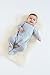 Woolino Toddler Footie Sleeper, Merino Wool Baby Pajamas, Baby Footed Sleeper for Boy & Girl, Romper for Unisex, 3-6m, Blue