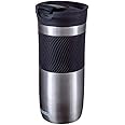 Contigo Byron Snapseal Travel Mug, Stainless Steel Thermal mug, vacuum flask, leakproof tumbler, coffee mug with BPA free Easy-Clean Lid, 470 ml, Stainless Steel