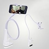 DaGou Gooseneck Flexible Long Arms Cell Phone Clip Holder Stand with Sitck-On Car Windowshield Dashboard Mount for IPhone 6,6 Plus,5,4S and Android phones (White)