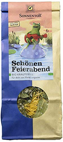 Sonnentor 2x Schönen Feierabend Kräutertee lose (je 50g) Bio-Kräutermischung + Teezange AT-BIO-301 – Bild 3