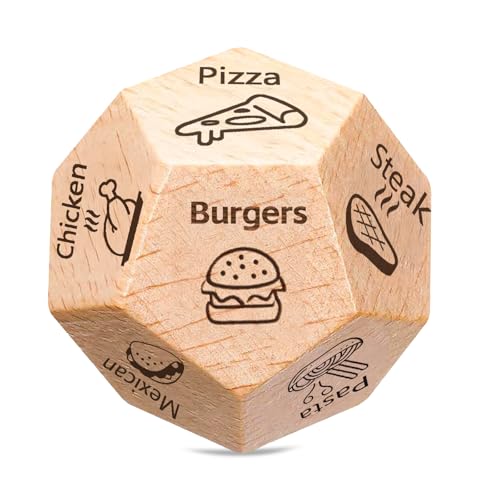 Stocking Stuffers for Men Women Adults, Christmas White Elephant Gifts for Adults, Gag Gifts, Anniversary Birthday Gifts for Men Women, Date Night Food Dice, Valentine's Day for Him Her