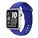 Sundo 38mm Soft Silicone Replacement Wrist Strap Bracelet Band for Apple Watch Nike+ Sport Edition Series 2 Series 1(Royal Blue 3)