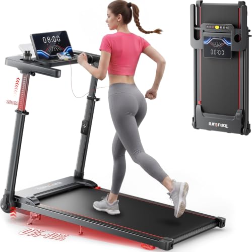 6-in-1 Treadmill, 0%-5%-10%, Speed 12km/h, Telescopic Riser Height 80cm, Walking Pad, Treadmill, 2.5 HP, Compact and Portable, Family Friendly