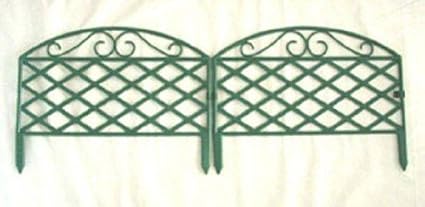 Rasenkante Spalierzaun 5er Set grün: Amazon.de: Garten