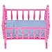 Dovewill Dolls Pink Baby Rocking Nursery Cradle Bed Bedroom FOR Barbie Kelly Dolls Dollhouse Furniture Accessory