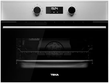 HSC 635 P S - Forno Compacto Pirolítico Multifunções de 45 cm, Sistema de Limpeza com HydroClean PRO, 8 Funções de Cozinha, Controlo Tátil, Aquecimento Rápido, Cor de Aço Inoxidável