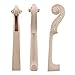 Yibuy Hand Carved Maple Violin Neck for DIY 4/4 Size Violin Luthier