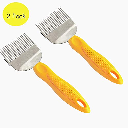 Stainless Steel Tines Uncapping Fork Tool with Plastic Handle - Beekeeping Equipment Bee Hive Hand Tool Beekeeper Tool（Yellow） - Thumbnail 7
