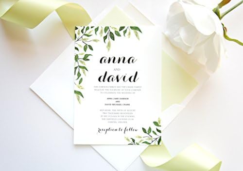 Garden Wedding Invitation- SAMPLE SET