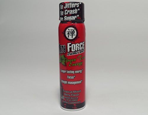 Zen Force Green Tea Energy Shots - Mixed Berry (12 Count) *Long Lasting Energy *Jitter Free *Tastes Better *Sugar Free *Natural Ingredients *Improve Focus (Box, Mixed Berry)