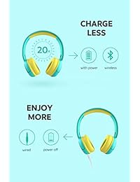 SoundPEATS Auriculares Bluetooth para niños, inalámbricos con auriculares Bluetooth con volumen de 85 dB limitado, extendido 20 horas de tiempo de reproducción auriculares Bluetooth para niños