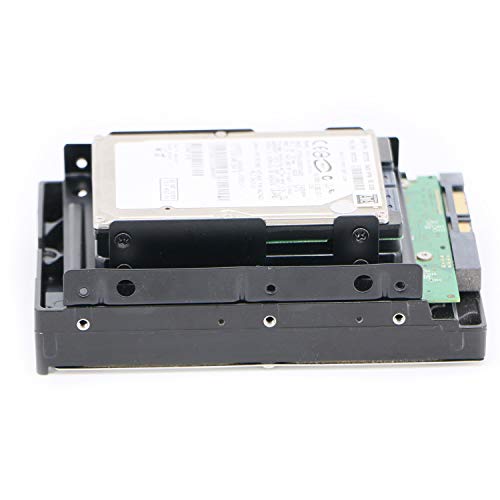 Saisn 2.5" to 3.5" SSD HDD Hard Disk Drive Holder Metal Mounting Bracket Adapter (Dual Drive)