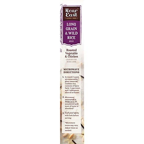 Near East Long Grain & Wild Rice Mix, Roasted Vegetable & Chicken (Pack of 12 Boxes)