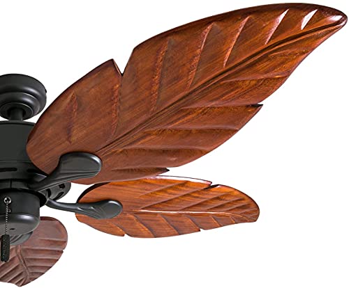 Honeywell - - Honeywell Ceiling Fans Belmar 52 Inch Ceiling Fan Without Light, Outdoor Ceiling Fan With Pull Chain, Tri-Mount Traditional 5 Blade Design, ETL Wet Rated, Bronze (50199-01