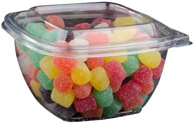 16 oz. Clear Plastic Tamper Resistant Deli Container - 250 per case