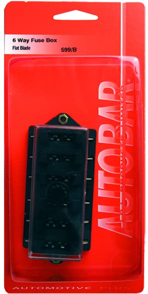 Autobar 599/B Universal 6 Way Fuse Box With Cover Electrical Replacement