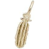 10k Yellow Gold Pickle Charm, Charms for Bracelets