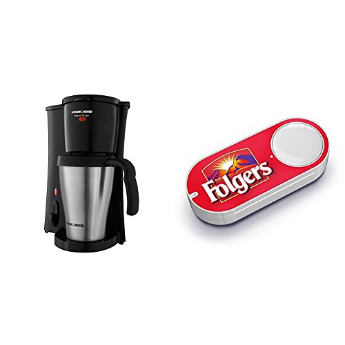 Black & Decker DCM18S Brew  n Go Personal Coffeemaker w/Travel Mug & Folger s Dash Button