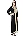 Muslim kaftan dubai long sleeve dress with embroidery for women Islamic clothing gown abaya for girls,Large,Black