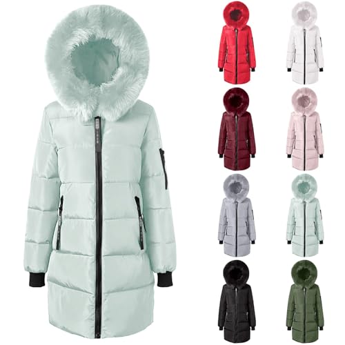 Winter Jackets For Women Uk Plus Size Long Puffer Coats For Women Hooded Full Zip Slim Fit Quilted Jacket Womens Padded Thick Womens Parka Coat Waterproof Winter Warm Trench Coats With Zipper Pockets