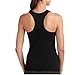 Danskin Now Womens Dri-More Built In Bra Racerback Tank Activewear Gym Sports (L (12-14), Black)