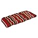Pillow Perfect Stripe Indoor/Outdoor Sofa Setee Swing Cushion, Tufted, Weather, and Fade Resistant, 19