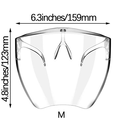 BiuBuy Transparent Face Covering Unisex Face_Shields Integrated Protective Glasses Goggles Male and Female Face Covering Kitchen Anti-Sputum Sneeze and Oil Splash Protection Panels (1pc-Women)