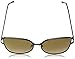 zeroUV Oversize Slim Metal Frame Colored Mirror Flat Lens Cat Eye Sunglasses 58mm (Matte Black/Purple Mirror)