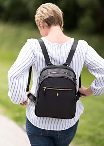 Baby Backpack Diaper Bag, Black – Stylish and Compact, fits All Essentials, Prevents Back Pain and Leaves Your Hands Free for Your Baby, Durable and Well-Constructed – Idaho Jones – Claremont