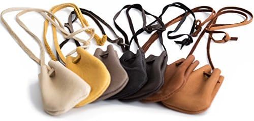 Handmade Leather Medicine Pouch (Chocolate) by Clear Creek Trading