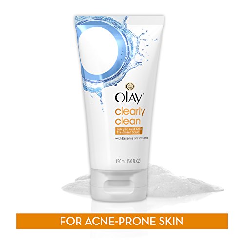 Face Wash by Olay Clearly Clean Salicylic Acid Acne Treatment Scrub, 5.