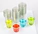 Golden Apple, 2oz clear plastic cups. Disposable Mini Cups, Plastic Shot Glasses, Jello Shot Party Tumblers – 50count. BPA Free.