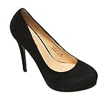 Bella Marie Tamika-31 Women's classic platform stiletto high heels pump suede material shoes