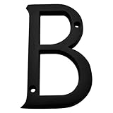 Bolton Hardware 4 Inch Solid Brass Dark Oil Rubbed Bronze Finish House Letter Raised 1/4