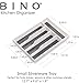 BINO | 5-Slot Silverware Organizer | Small - White Cutlery Tray Organizer | Silverware Storage for Drawer | BPA-Free Plastic Organizers with Soft-Grip Lining and Rounded Corners | Utensil Organizer
