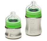 Klean Kanteen - Kid Kanteen Stainless Steel Baby Bottle Bundle - 2 Items: 9-o...