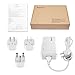 Universal Travel Adapter,Rainyb 2300W Power Converter 220v to 110v Voltage Converter with 3-Port USB Charging,Type-C and UK//US/EU Worldwide Plug Adapter,Converter for Hair Dryer (White)