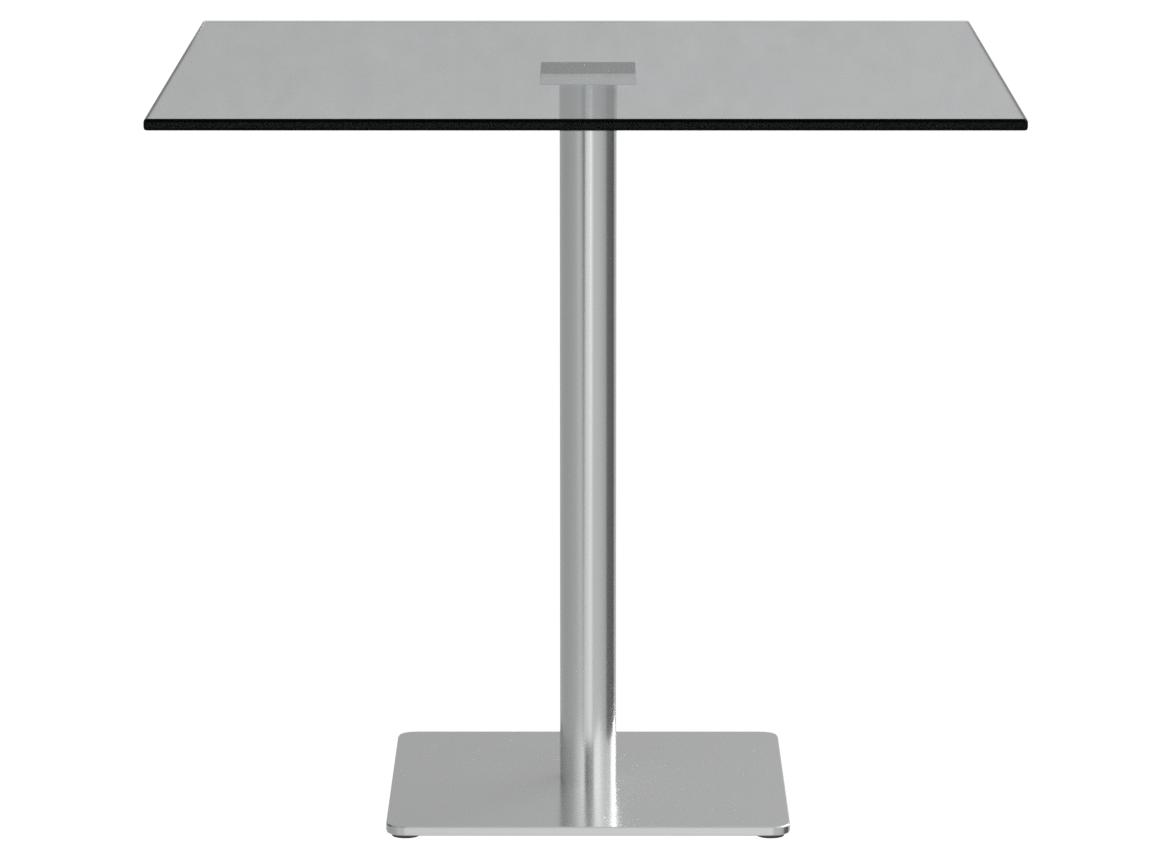 Hartleys Large 80cm Square Glass Top Dining/Bistro Table Dining Tables Dining Room Furniture