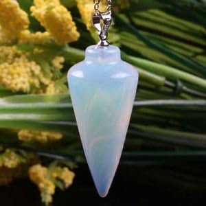 Opalite Smooth Pendulum. Good for Reiki and Crystal Healing. by Magic Crystal