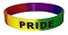 TheAwristocrat_USA COMPANY_1 Dozen Multi-Pack Rainbow (Blank) Wristbands Silicone Rubber Bracelets (Small 7