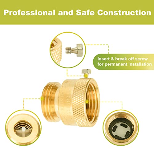 SUNGATOR Anti Siphon Valve, 6Pack Hose Bib Vacuum Breakers Set, 3/4
